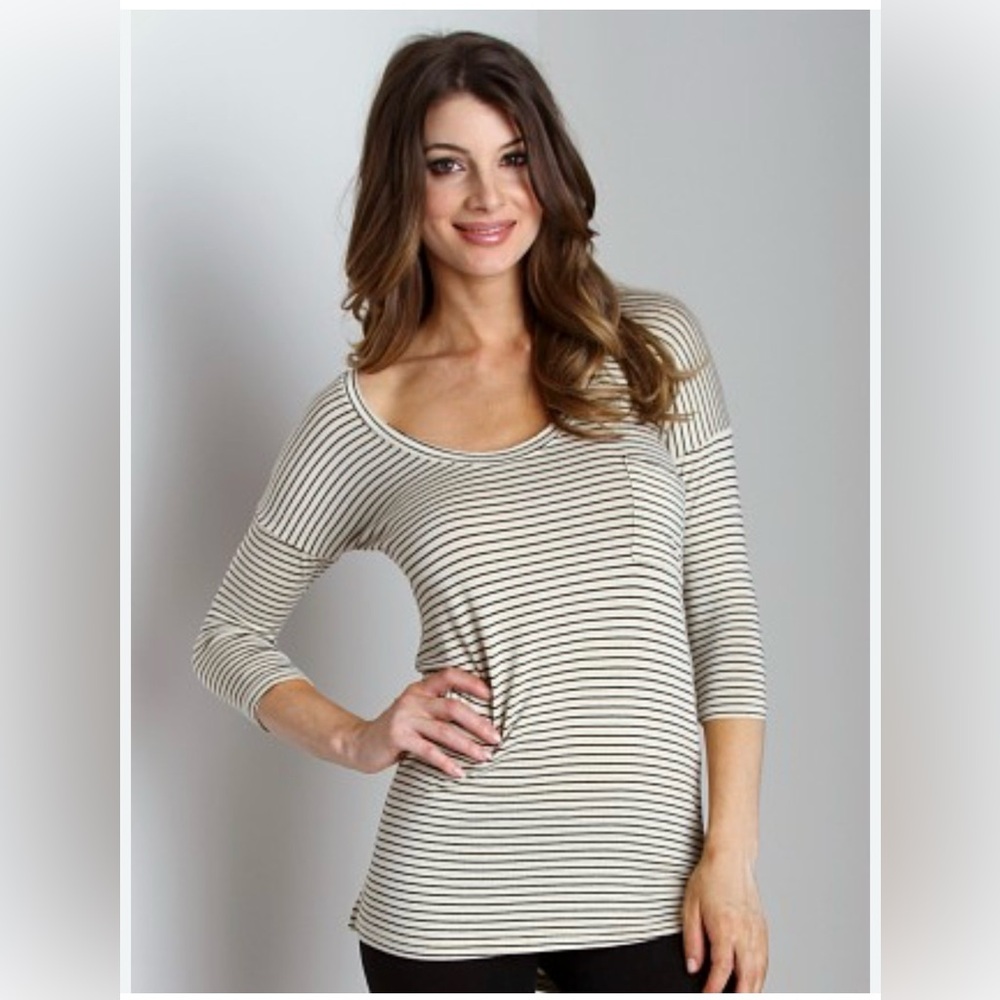 Free People We The Free Retro Striped Tee - Natural Combo